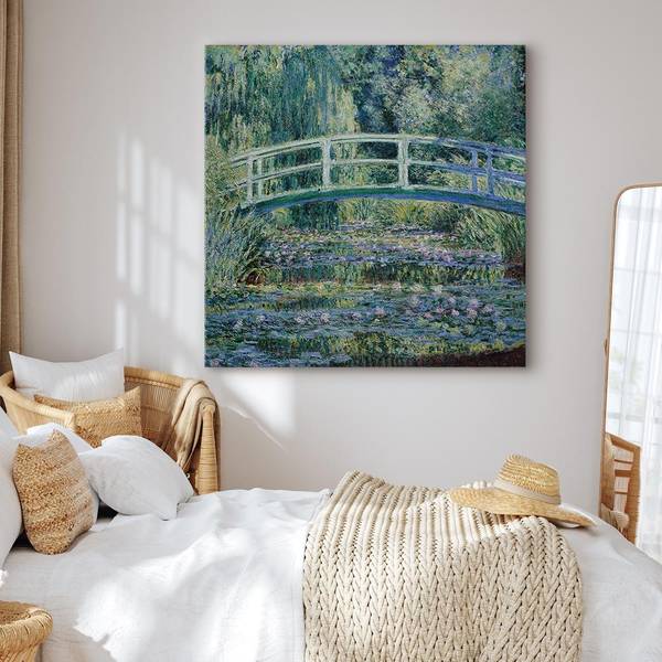 Leinwandbild Footbridge in Giverny 40 x 40 cm
