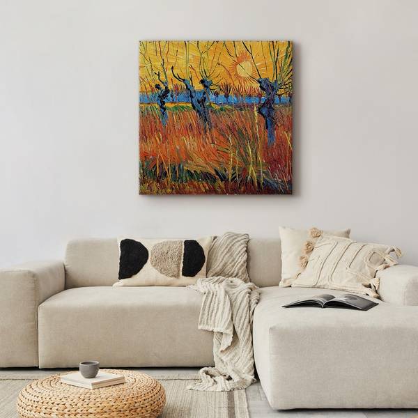 Quadro Willows at Sunset 80 x 80 cm