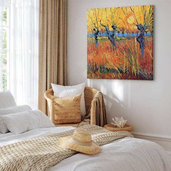 Quadro Willows at Sunset 80 x 80 cm