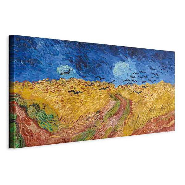 Canvas afbeelding Wheatfield with Crows 120 x 60 cm