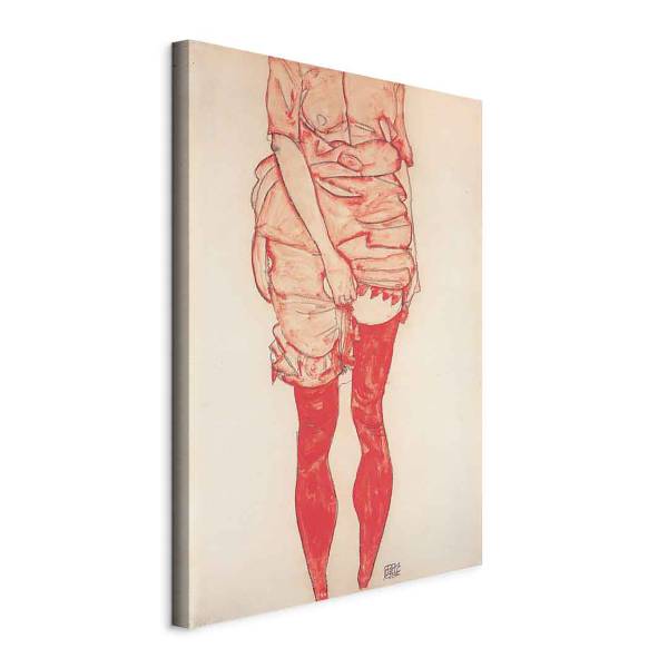 Quadro stehende Donna in rosso 40 x 60 cm