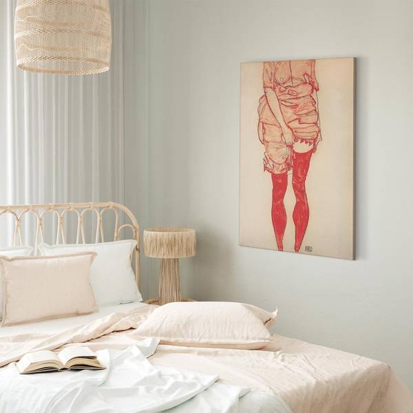 Quadro stehende Donna in rosso 40 x 60 cm