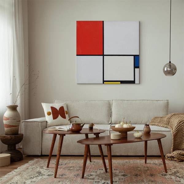 Quadro Composition No. III Piet Mondrian - 40 x 40 cm