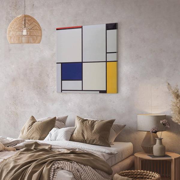 Quadro Tableau I Piet Mondrian - 80 x 80 cm