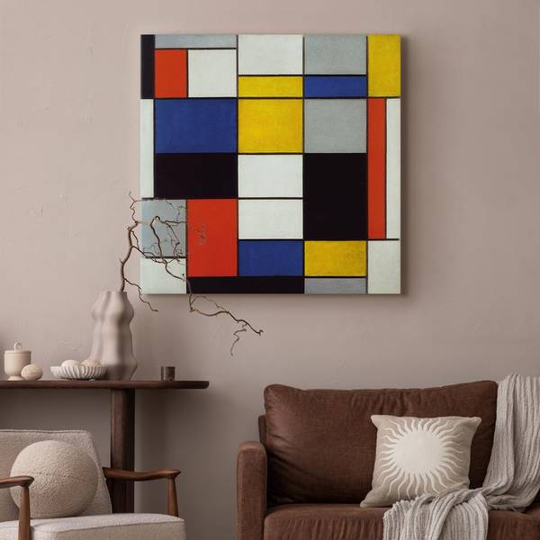 Quadro Composition A Piet Mondrian - 80 x 80 cm