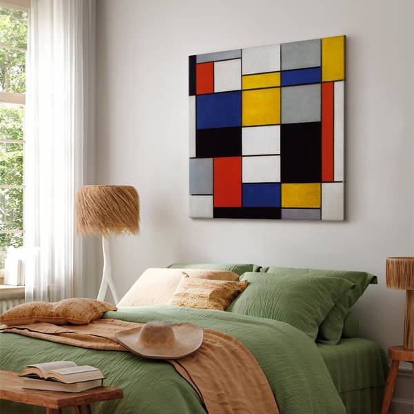 Quadro Composition A Piet Mondrian - 80 x 80 cm