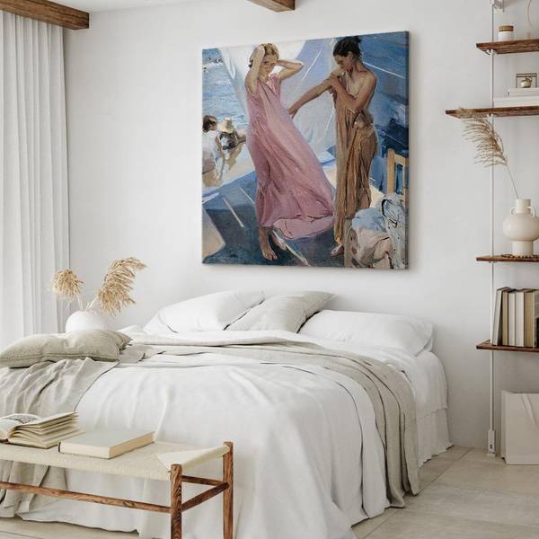 Quadro After Bathing Joaquín Sorolla y Bastida - 80 x 80 cm