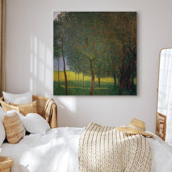 Leinwandbild Fruit trees on Attersee Gustav Klimt - 40 x 40 cm