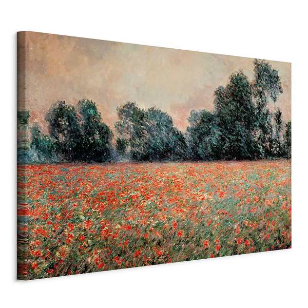 Leinwandbild Field with wild Poppies Claude Monet - 60 x 40 cm