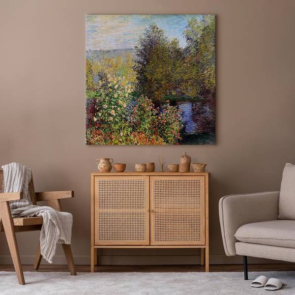 Leinwandbild Coin de jardin à Montgeron Claude Monet - 40 x 40 cm