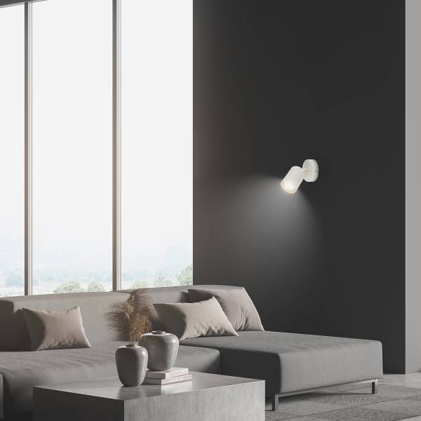 LED Wandleuchte Skaft Aluminium - Weiß