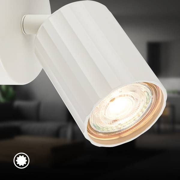 LED Wandleuchte Skaft Aluminium - Weiß