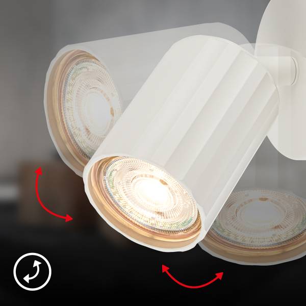 LED Wandleuchte Skaft Aluminium - Weiß
