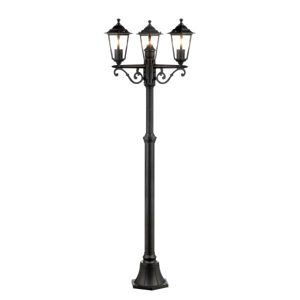 Padverlichting Carleen type B transparant glas/aluminium - 3-lichts