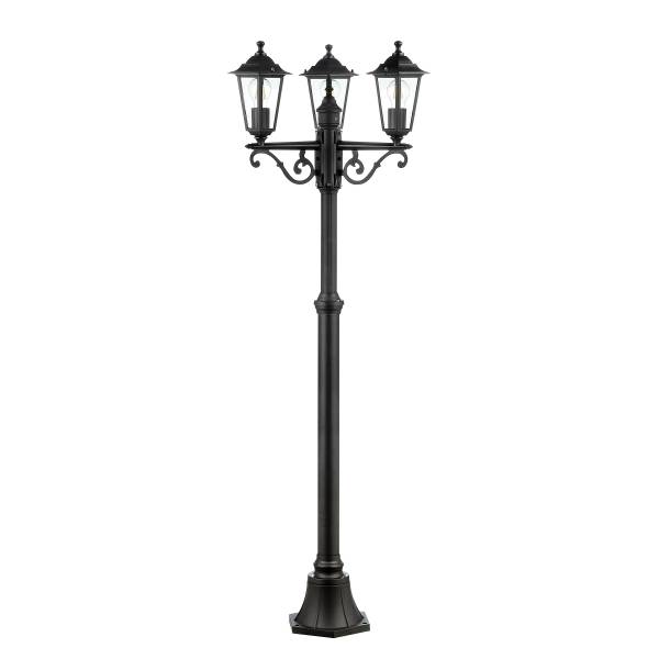 Padverlichting Carleen type B transparant glas/aluminium - 3-lichts