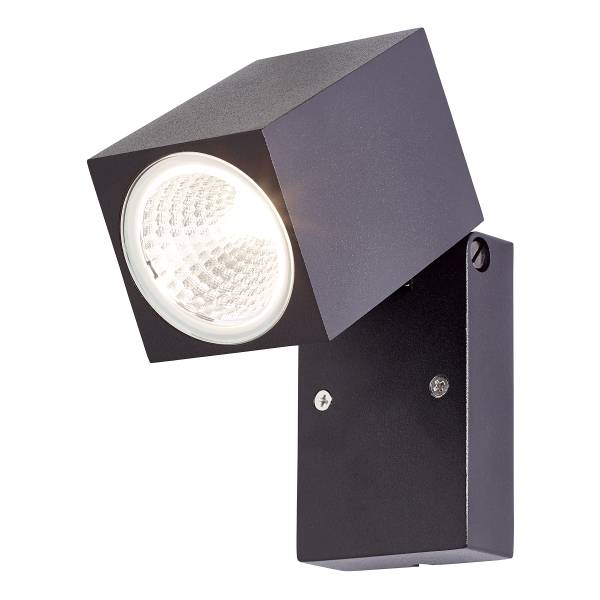 Lampada da parete LED Burk Alluminio / Vetro trasparente - 1 punti luce