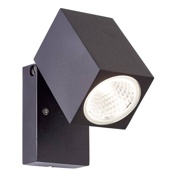 Lampada da parete LED Burk Alluminio / Vetro trasparente - 1 punti luce