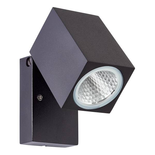 Lampada da parete LED Burk Alluminio / Vetro trasparente - 1 punti luce