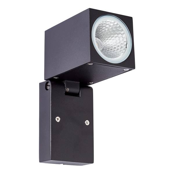 Lampada da parete LED Burk Alluminio / Vetro trasparente - 1 punti luce