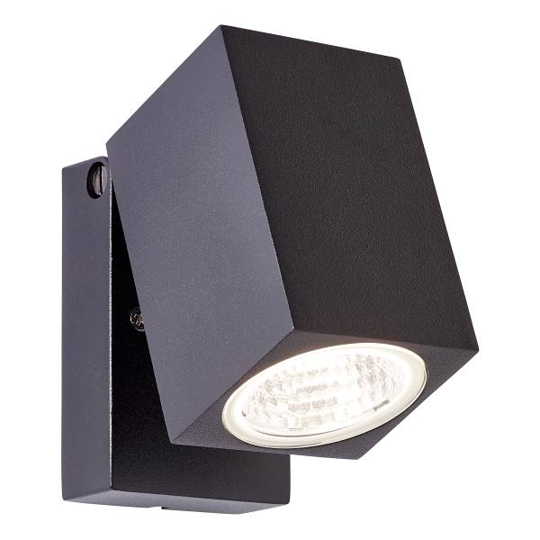 Lampada da parete LED Burk Alluminio / Vetro trasparente - 1 punti luce