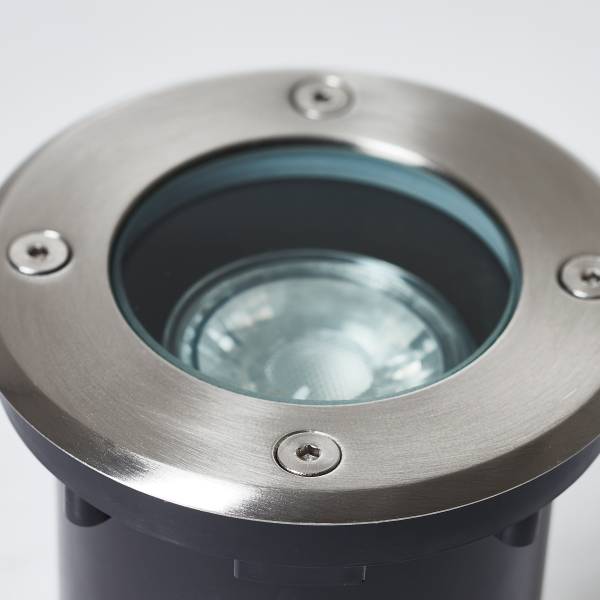 Lampada a incasso Itch rotonda Acciaio inox / ABS - 1 punto luce