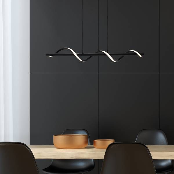Suspension LED Eunice Silicone / Acier - 1 ampoule