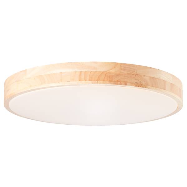 LED-plafondlamp Slimline polyacryl/deels massief rubberboomhout - 1-lichts