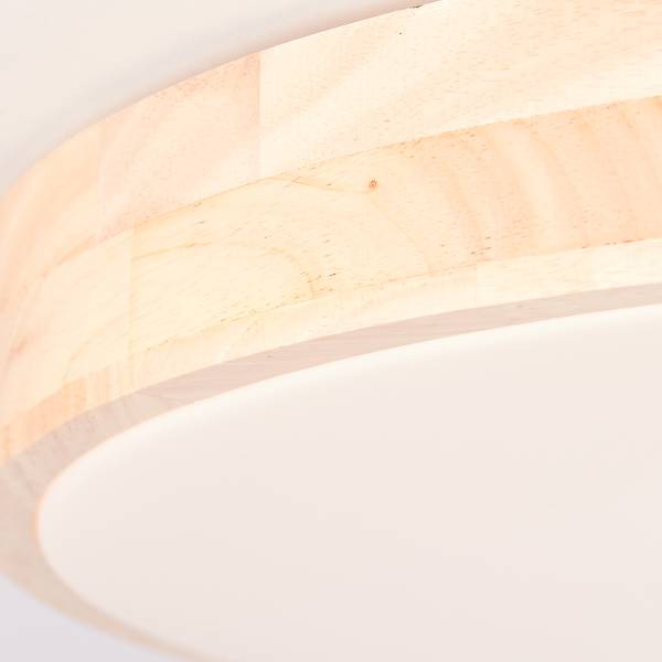 LED-plafondlamp Slimline polyacryl/deels massief rubberboomhout - 1-lichts