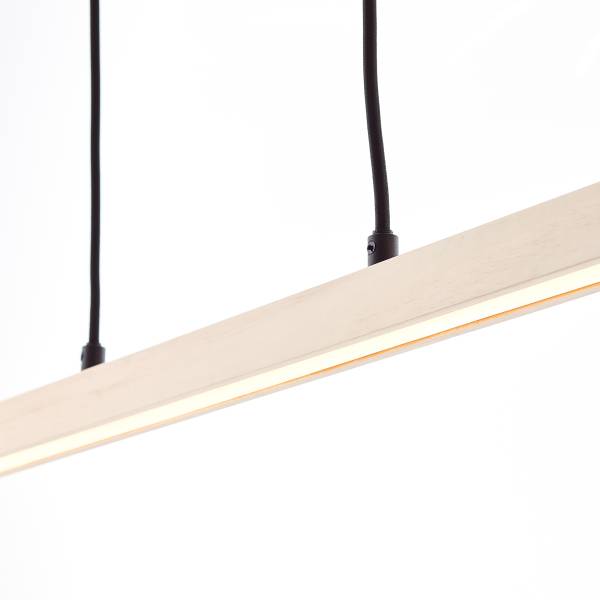 Lampada a sospensione LED Arion Pino parzialmente massello / Acciaio - 1 punto luce