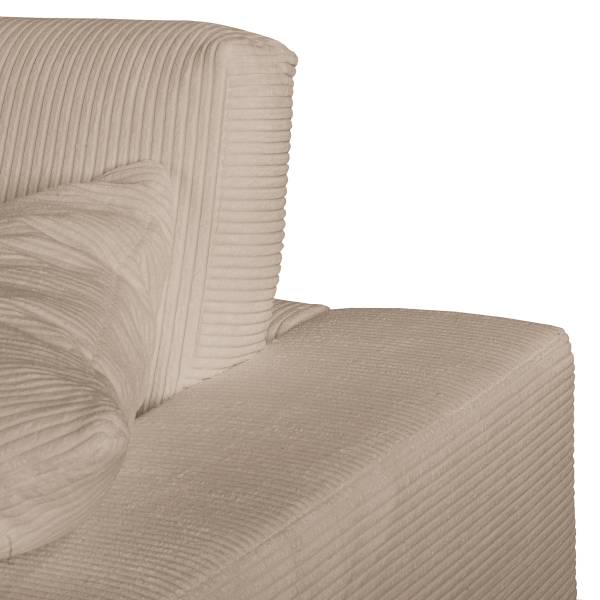 Poltrona XXL ARKON Velluto a coste Poppy: cappuccino