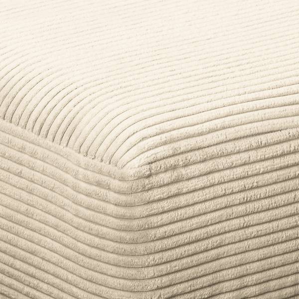 Divano con chaise longue JYLLAN Velluto a coste Poppy: beige