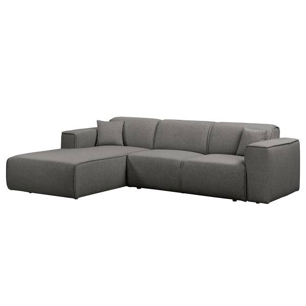 Divano APPOLOV funzione letto opz. Tessuto Nea: antracite - Longchair preimpostata a sinistra - Senza funzione letto