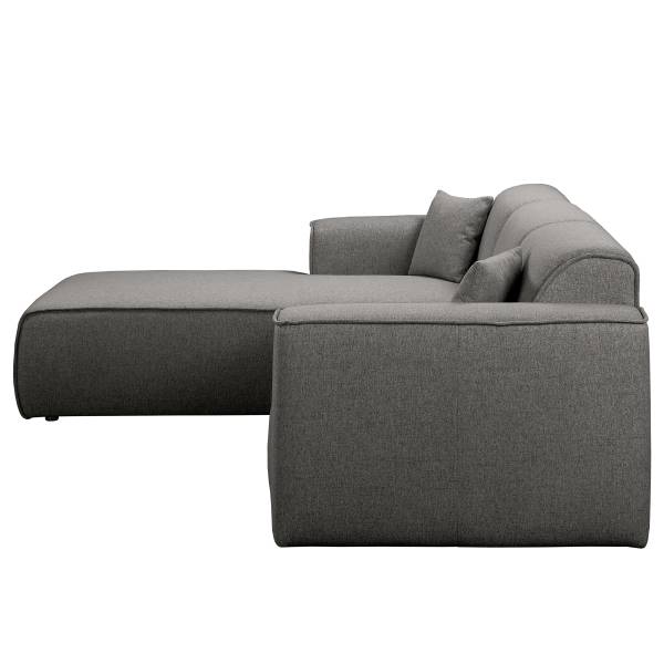 Divano APPOLOV funzione letto opz. Tessuto Nea: antracite - Longchair preimpostata a sinistra - Senza funzione letto