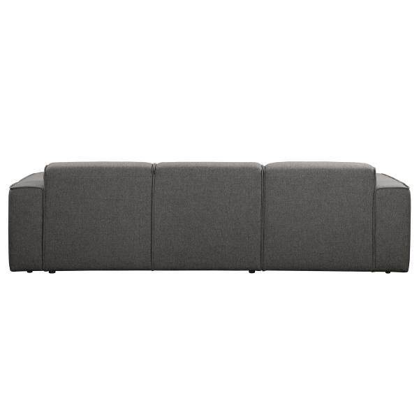 Divano APPOLOV funzione letto opz. Tessuto Nea: antracite - Longchair preimpostata a sinistra - Senza funzione letto