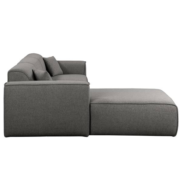 Divano APPOLOV funzione letto opz. Tessuto Nea: antracite - Longchair preimpostata a sinistra - Senza funzione letto