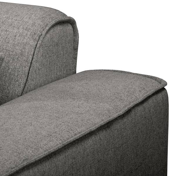 Divano APPOLOV funzione letto opz. Tessuto Nea: antracite - Longchair preimpostata a sinistra - Senza funzione letto