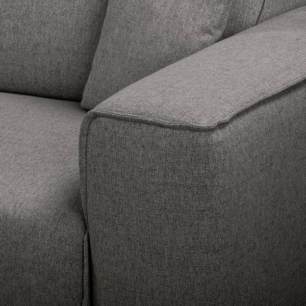 Divano APPOLOV funzione letto opz. Tessuto Nea: antracite - Longchair preimpostata a sinistra - Senza funzione letto