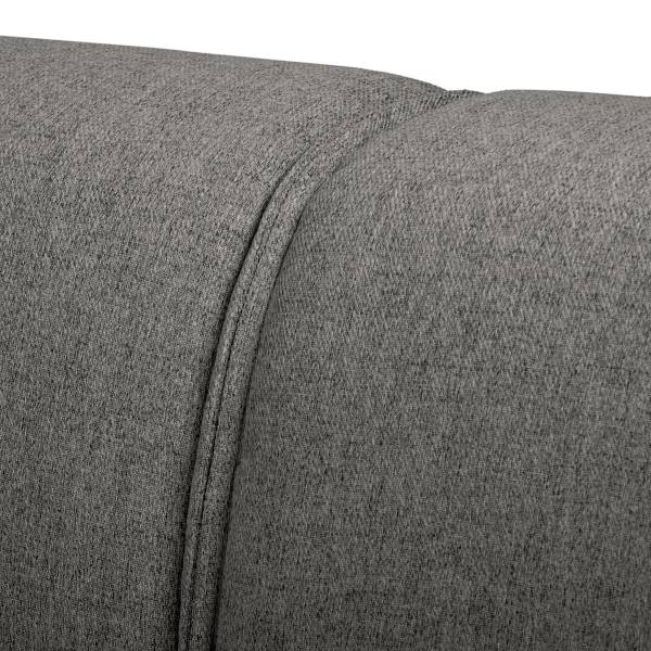 Divano APPOLOV funzione letto opz. Tessuto Nea: antracite - Longchair preimpostata a sinistra - Senza funzione letto