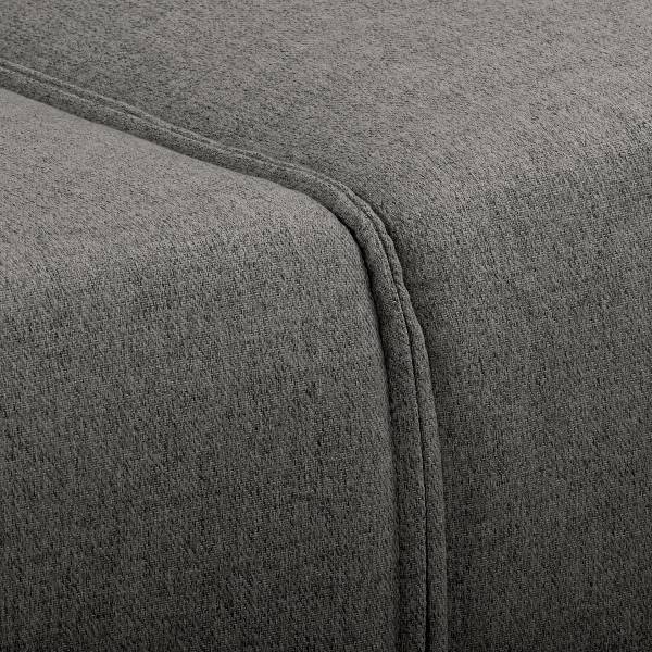 Divano APPOLOV funzione letto opz. Tessuto Nea: antracite - Longchair preimpostata a sinistra - Senza funzione letto