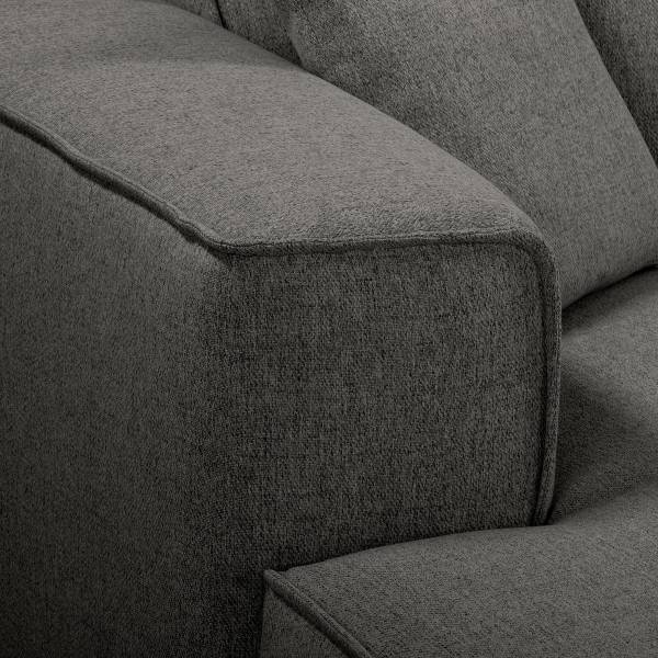 Divano APPOLOV funzione letto opz. Tessuto Nea: antracite - Longchair preimpostata a sinistra - Senza funzione letto