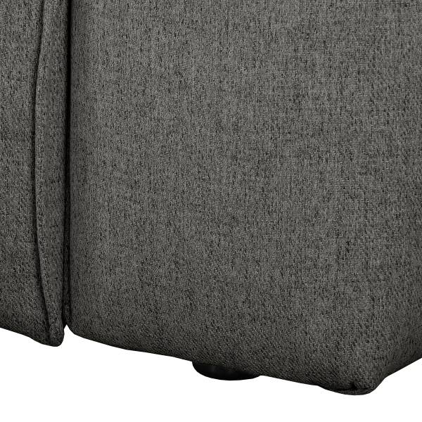 Divano APPOLOV funzione letto opz. Tessuto Nea: antracite - Longchair preimpostata a sinistra - Senza funzione letto