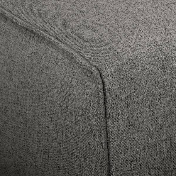 Hoekbank SKELBA met chaise longue platweefsel Nea: antracietkleurig - chaise longue vooraanzicht links