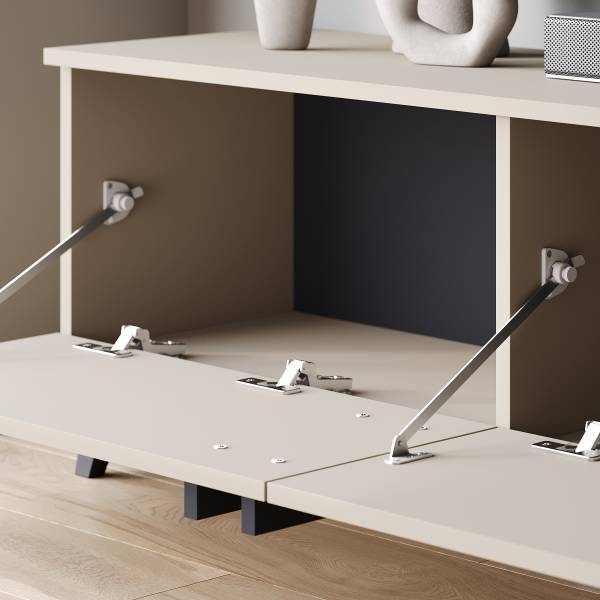 Wohnwand Gordez 4-teilig mit 2 Schränken Kaschmir