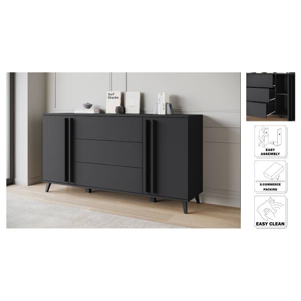 Sideboard Gordez Schwarz