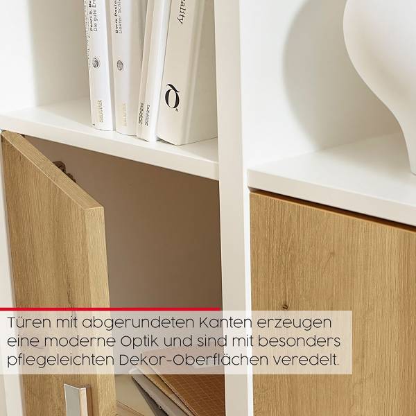 Drehtürenschrank Montclar - Griff Grau Kaschmir - Breite: 301 cm - Premium