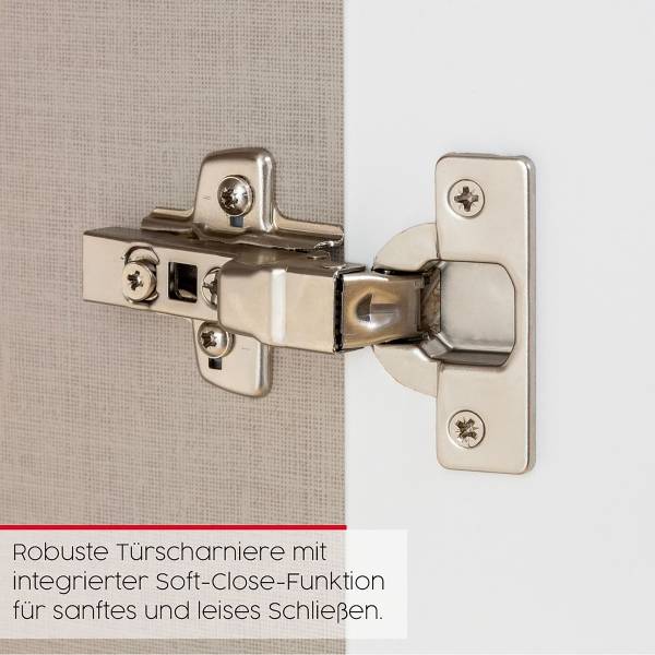 Drehtürenschrank Montclar - Griff Grau Kaschmir - Breite: 301 cm - Premium