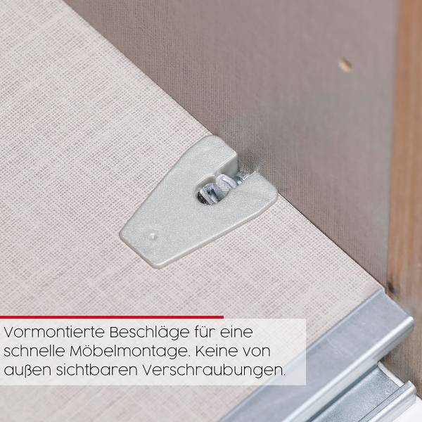 Drehtürenschrank Montclar - Griff Grau Kaschmir - Breite: 301 cm - Premium