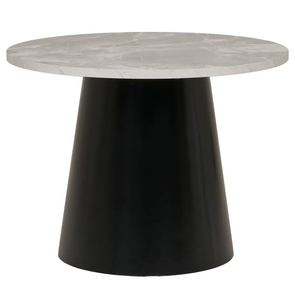 Table basse Bundesi Imitation marbre gris / Noir