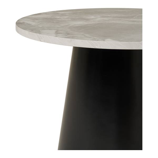Table basse Bundesi Imitation marbre gris / Noir