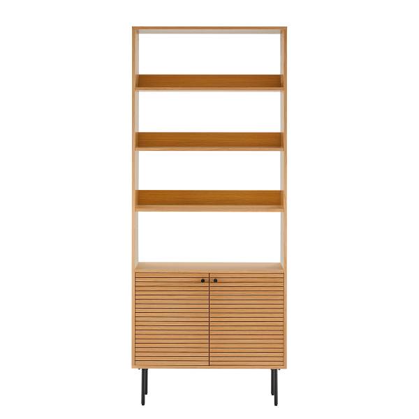 Étagère Sindkher Placage en bois véritable - Chêne